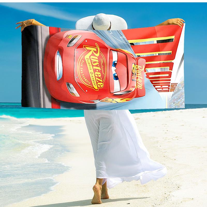 1pc Cars Movie Poster Race beach towel,quick drying absorbent beach towel,outdoor sports swimming beach towel,Soft and comfortable Y71812
