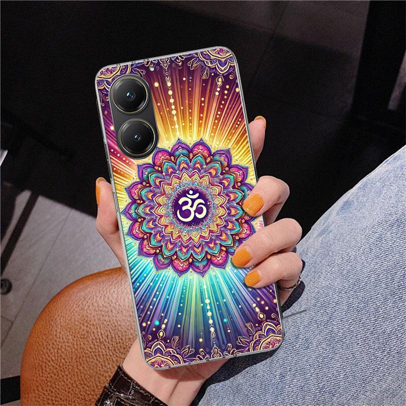 Mandala Chakra Insist Yoga Phnoe Case for Xiaomi Poco X5 X6 X7 Pro X4 Gt F7 Ultra M8 M7 Redmi 15C 15 13C 13 12C 12 Unique Cover