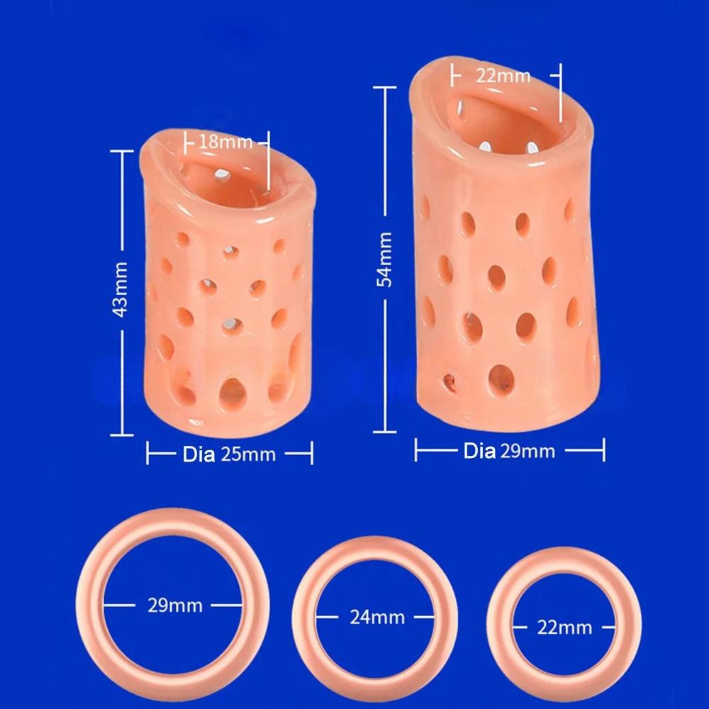 5PCS/Set Foreskin Correction for Men Sex Toys Cock Ring Breathable Penis Rings Male Chastity Device Delay Ejaculation