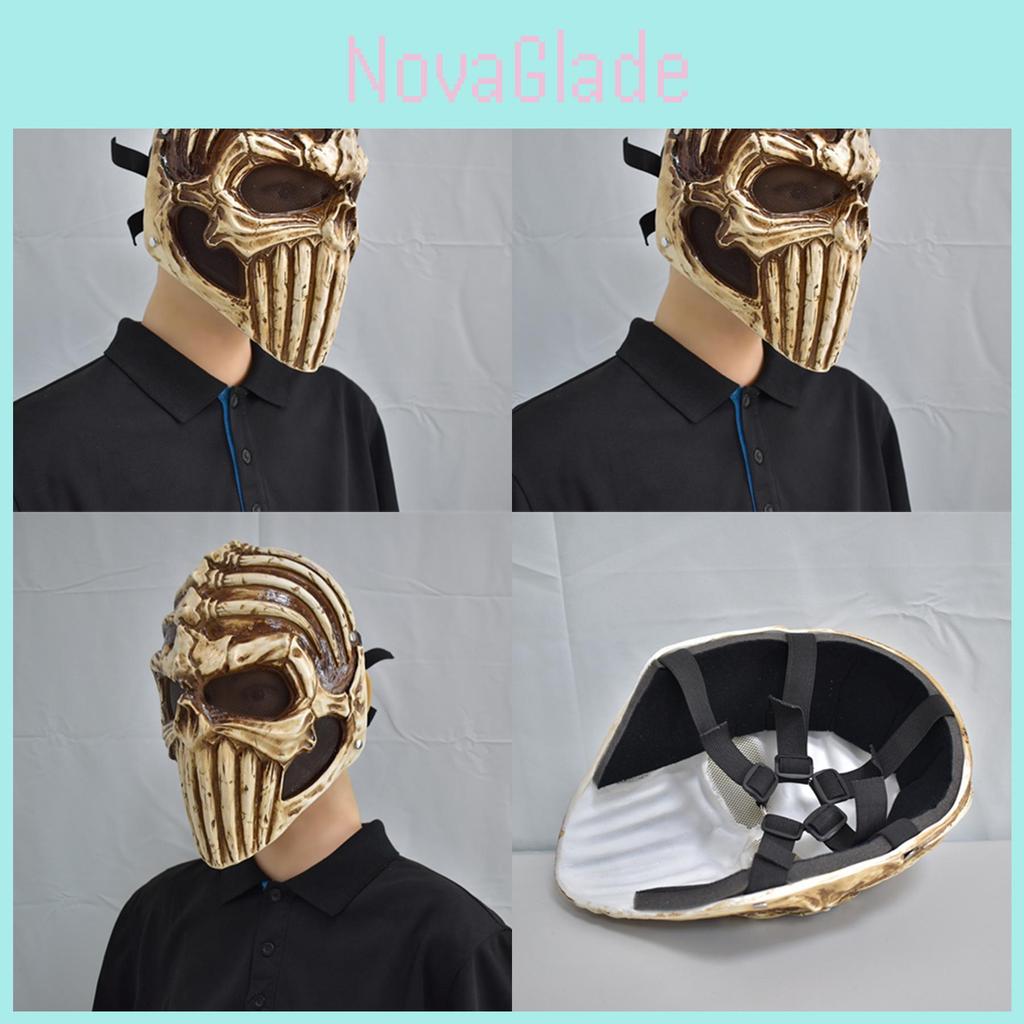 Gruselige Harzschädelmaske für Halloween-Festlichkeiten und Kostümpartys