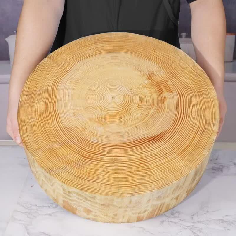 JingJingRS Round Pine Wood Cutting Board