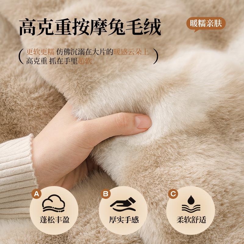 Special-Shaped Irregular Sofa Cushion Autumn And Winter Thickened Plush Straight-Breasted Leather Sofa Seat Cushion  New High-End Cover Cloth