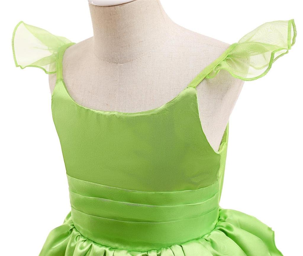 Dressy Daisy Princess Green Fairy Dress with Butterfly Wings for Toddler Party Fancy Sizes Girls, Halloween, Birthday, Dress, 5-6