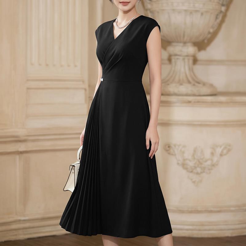 ZANZEA Women Elegant Casual V-Neck Solid Color Sleeveless Dress
