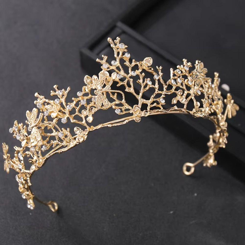 Bar Mitzvah Crown Metal Princess Crowns Rhinestone Bride Tiaras Retro Crown Wedding