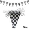 10m Longer Black and White Checkered Flag Theme Party Supplies Race Car Birthday Banner Decoration Birthday Decoration