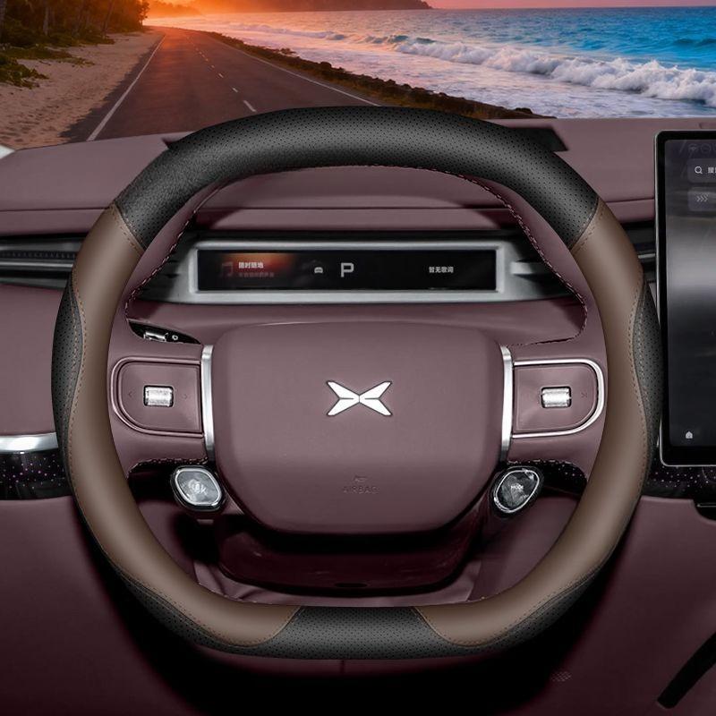 High Quality Car Steering Wheel Cover Wrap for Xpeng Xiaopeng GX X9 Steering-Wheel Protector Volante Auto Styling Protector