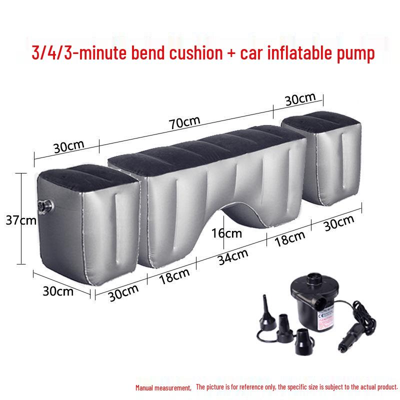 Inflatable Car Bed and Footrest for Rear Seat Use In Sedans and SUVs