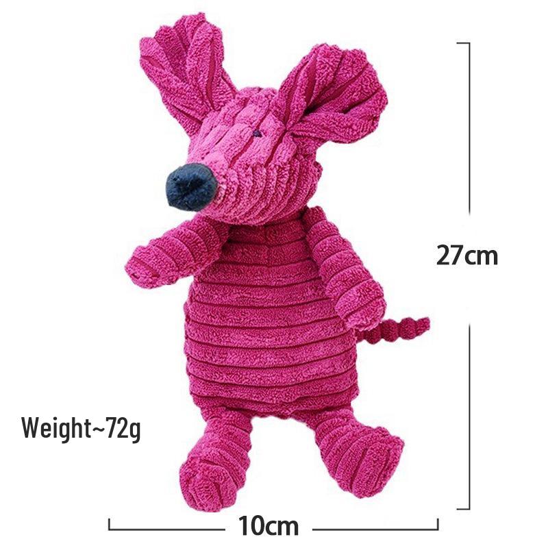 Corduroy Plush Dog Toy: Sounding, Teething, Teeth Cleaning, Boredom Relief with Monkey & Fox Designs.
