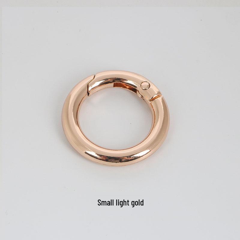 Metal Round Single Ring Buckle Hook Keychain - Bags & Luggage Accessories