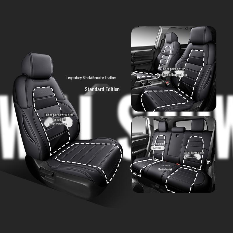 Custom Leather Seat Cover for Honda CRV, XRV, Vezel, Breeze, Integra - Full Wrap Design