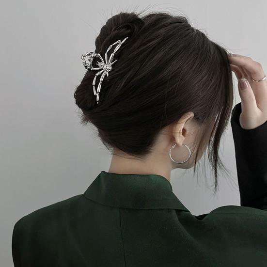 3 stk Halloween Hårspenner Spindelvev Skjeletthånd Hodeskalle Store Hårklemmer Lettvekt Halloween Hårtilbehør