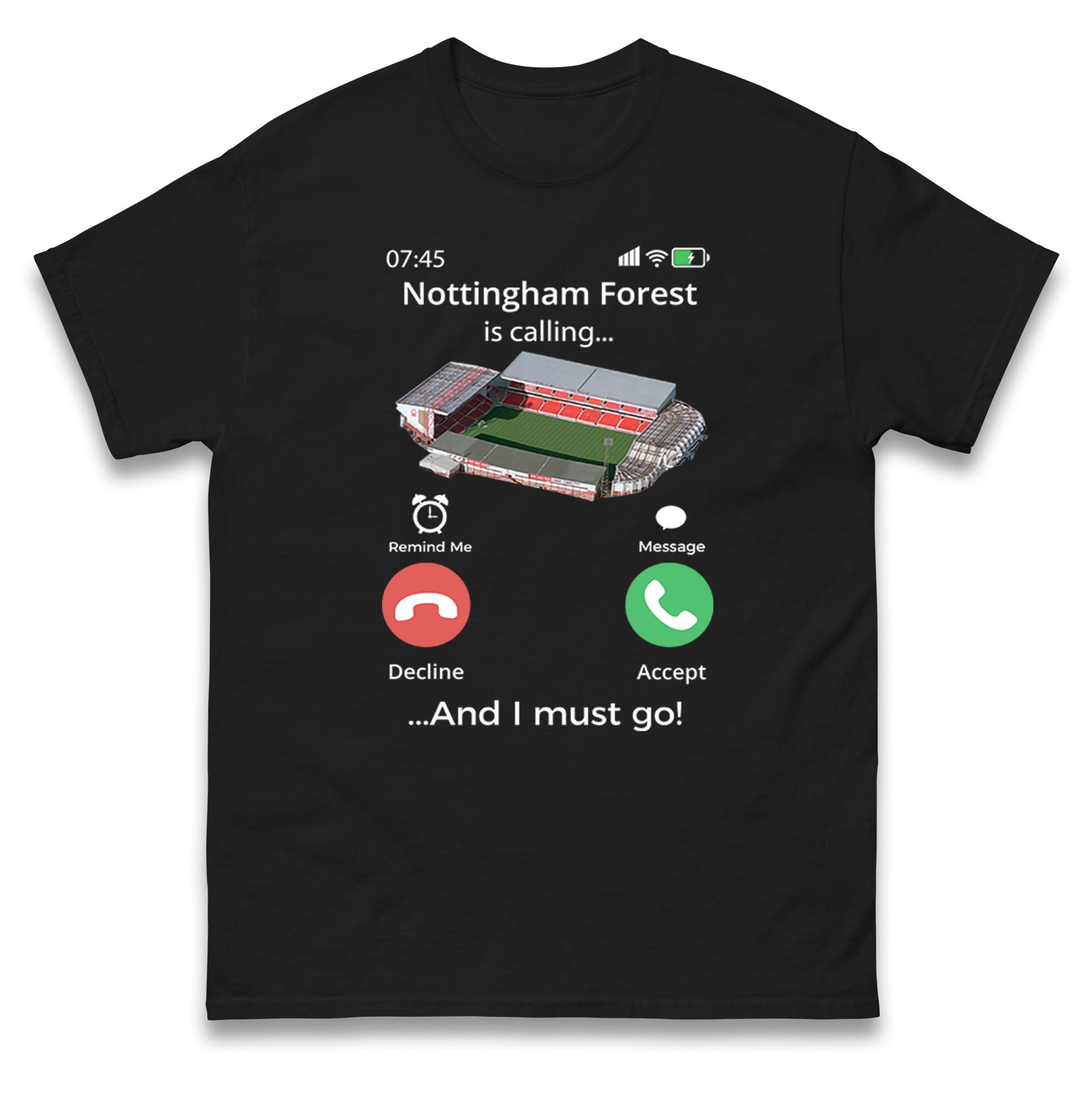 

Nottingham Forest Football Mens T Shirt Womens Tops Tees Nottingham Forest Is Calling Top S