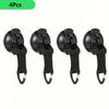 4pcs Heavy Duty Suction Cup Hooks for Outdoor Camping, Car Tent, Awning, and Boat - Portable PVC Tie Down Hooks with Secure Latch Mechanism