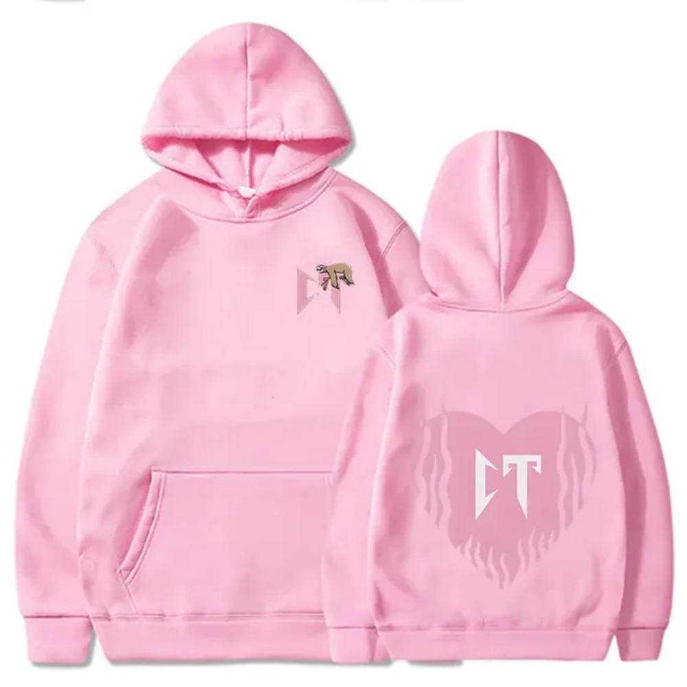 Natanael Cano Singer Hooded Sweatshirt for Men and Women Loose Casual Large Size Clothing Hip Hop Style Pink Lazy Print CT Y2K