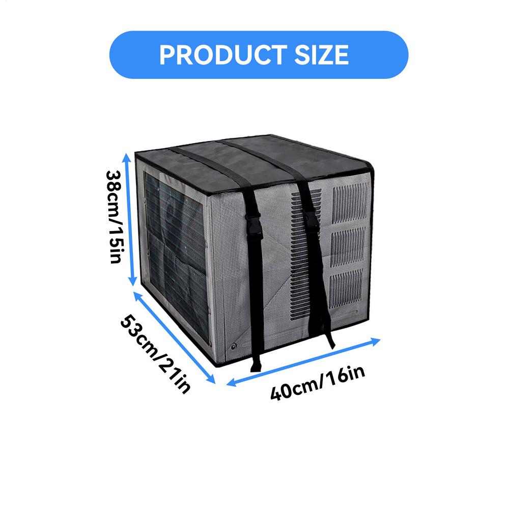 Air Conditioner Cover Outdoor Mesh Air Conditioner Protector Breathable Mesh AC Cover For Home Apartment Restaurant Balcony чёрный