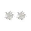 925 Silver Vintage Square Earrings For Women Trendy Firework Earring Jewelry Prevent Allergy Party Accessories Gift