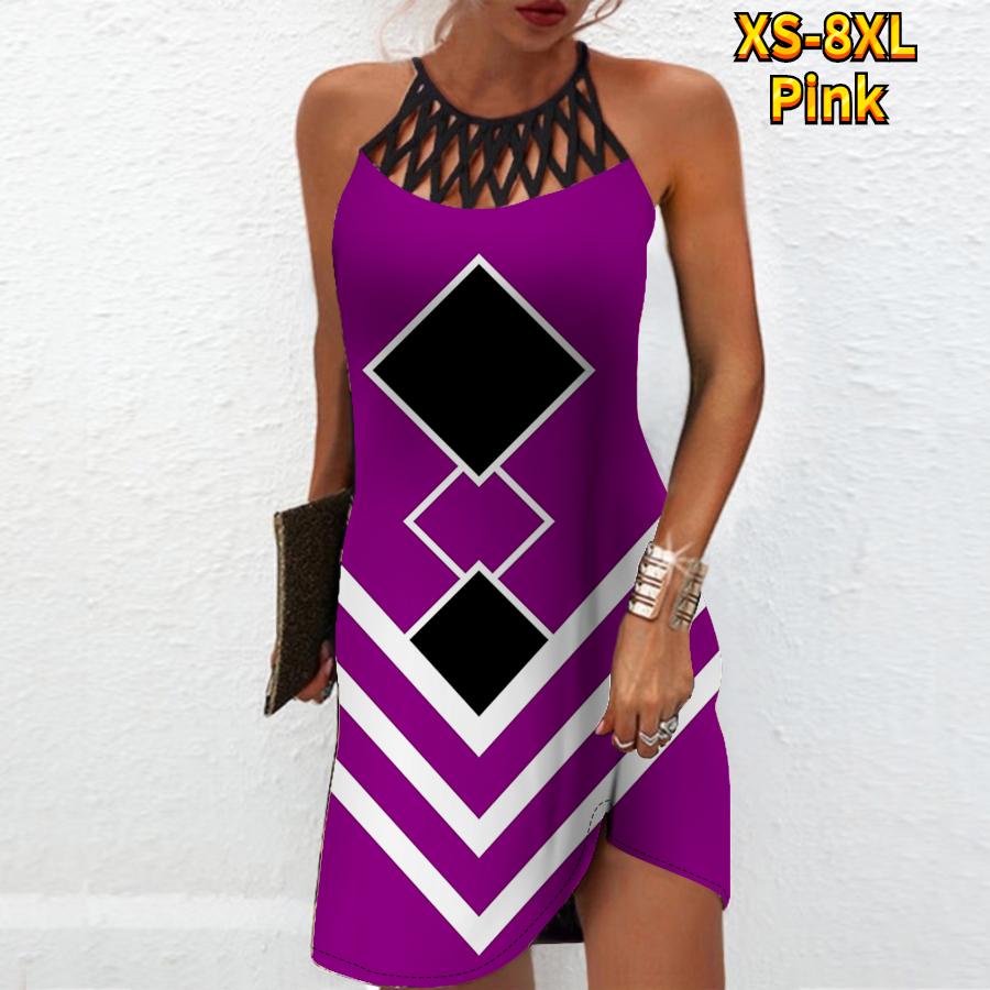 Летнее модное сексуальное платье без рукавов — фото 8