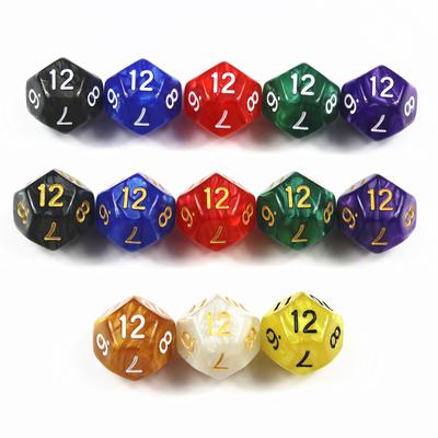 Polyedrische D12 Würfel Marmor-Effekt 12-seitige Würfel für DND Spieltisch Brett Rollenspiele