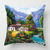 Home Living Room Decoration Cushion Covers Vintage Oil Painting Style Throw Pillow Cover4545 Pillowcase 40x40cm 50x50 45x45