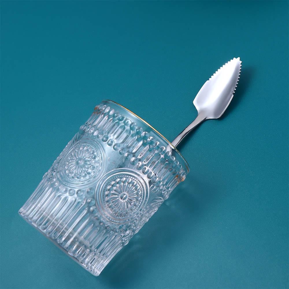 Steel Serrated Edge Scraping Kiwi Scoop Fruit Puree Tool Grapefruit Spoon Baby Food Processer