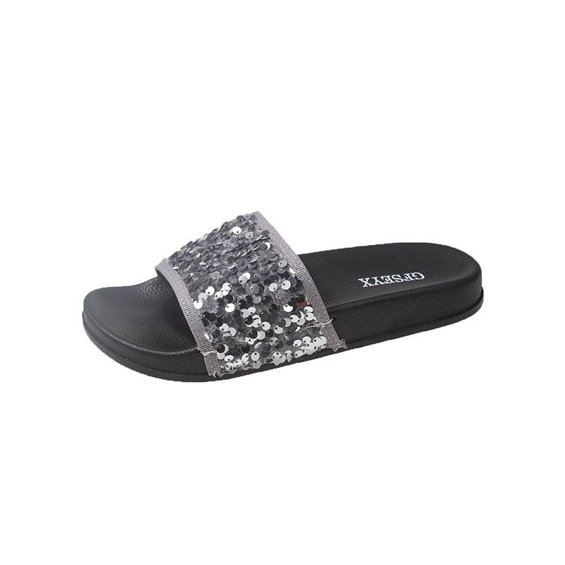 Muffin thick-soled one-word slippers women's summer wear 2025 new versatile woven skirt beach cool slippers