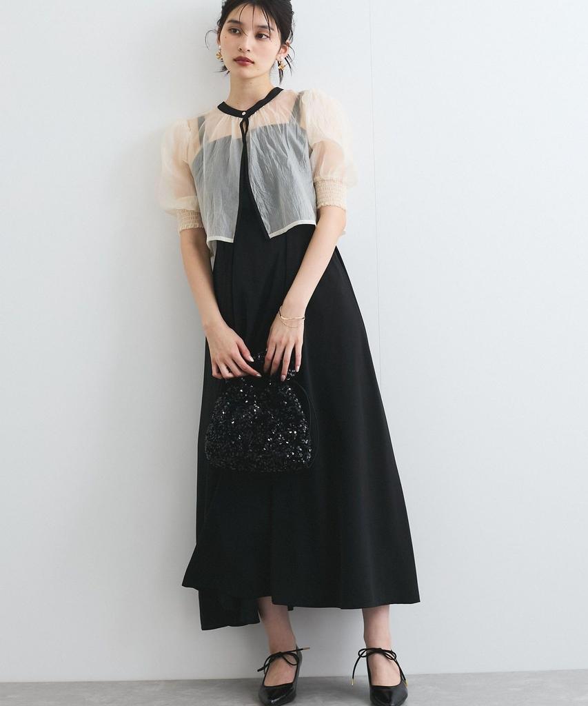 Bis Dress Sheer Top and Cami Black Main [3-Way] Dress, Women's, BVE35040,