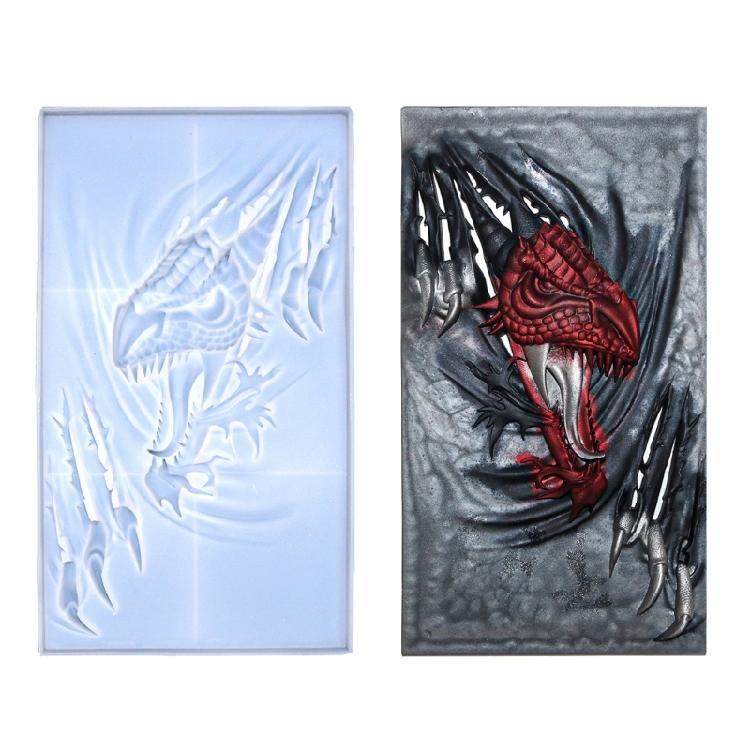 

Diy Resin Mold Wall Dragon Fierce Mural Silicone Mold Home Decor Handmade Tool 1