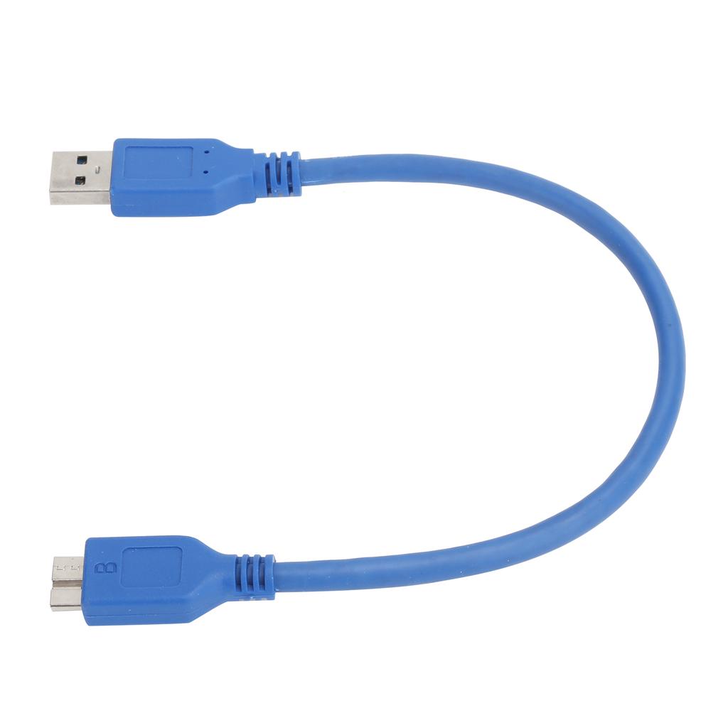 USBA to MicroB Cable USB3.0 External Hard Drive 5Gbps Transmission Adapter Cord Blue(0.3 Meter )