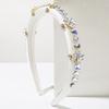 Luxury Pastel Colorful Hairband Sparkling Square Crystal Flower Hair Accessory Sweet Elegant Prom Birthday Party Headwear