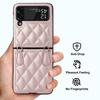Applicable to Samsung Z Flip6 mobile phone case Flip4 small fragrant wind rhombus silk scarf diagonal span portable rope pocket 2