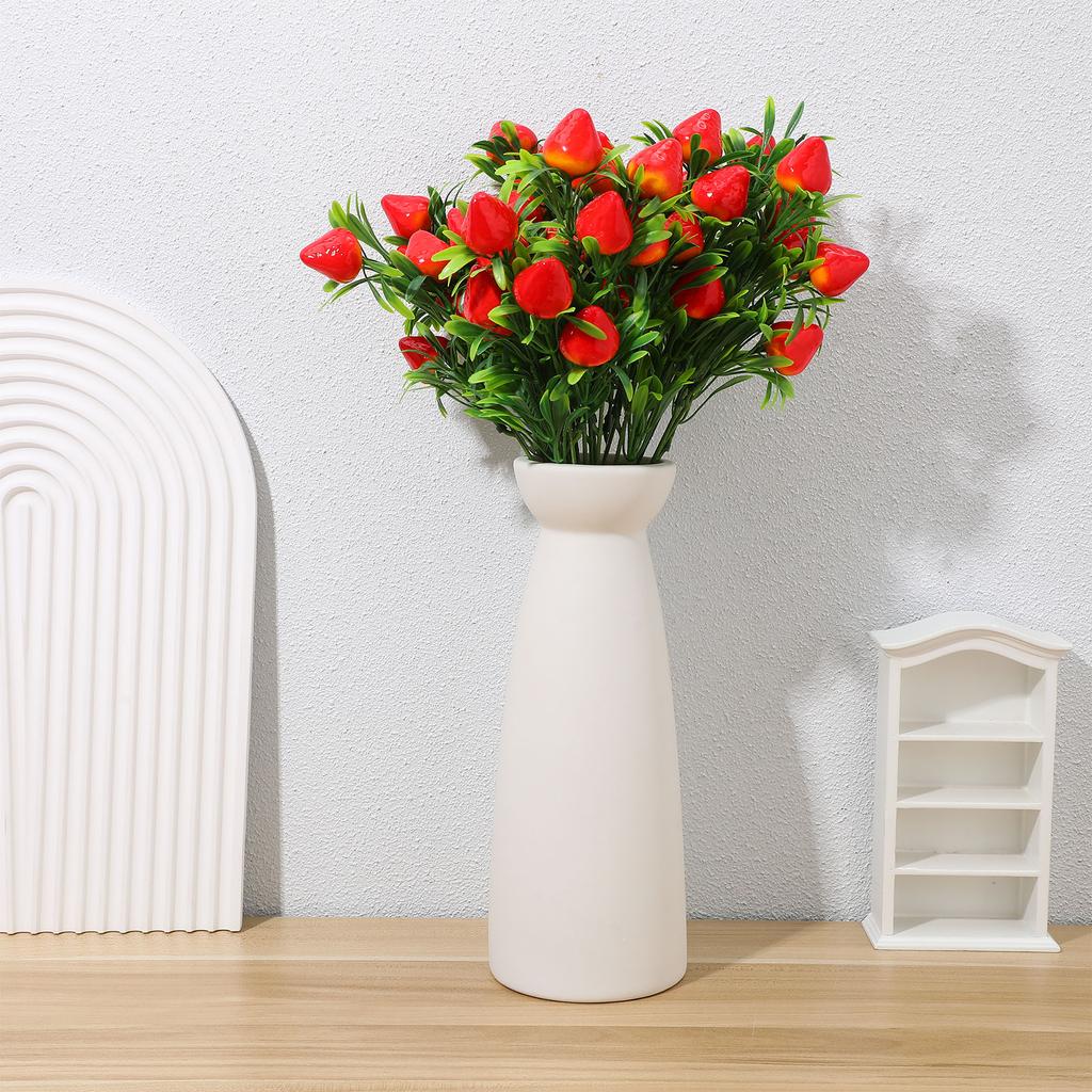 Simulation Strawberry Bouquet Fake Branches Artificial Strawberries Decor for Holiday Plastic Simulated Pink
