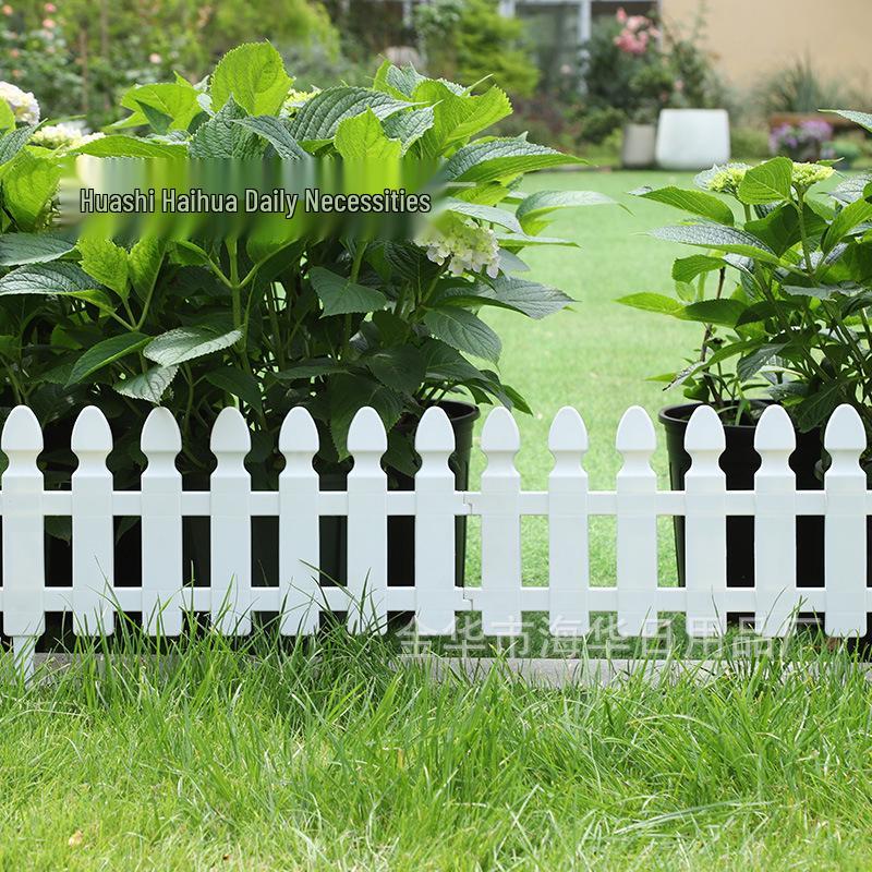 European-Style Plastic Garden Fence - Insertable Pastoral Picket Enclosure
