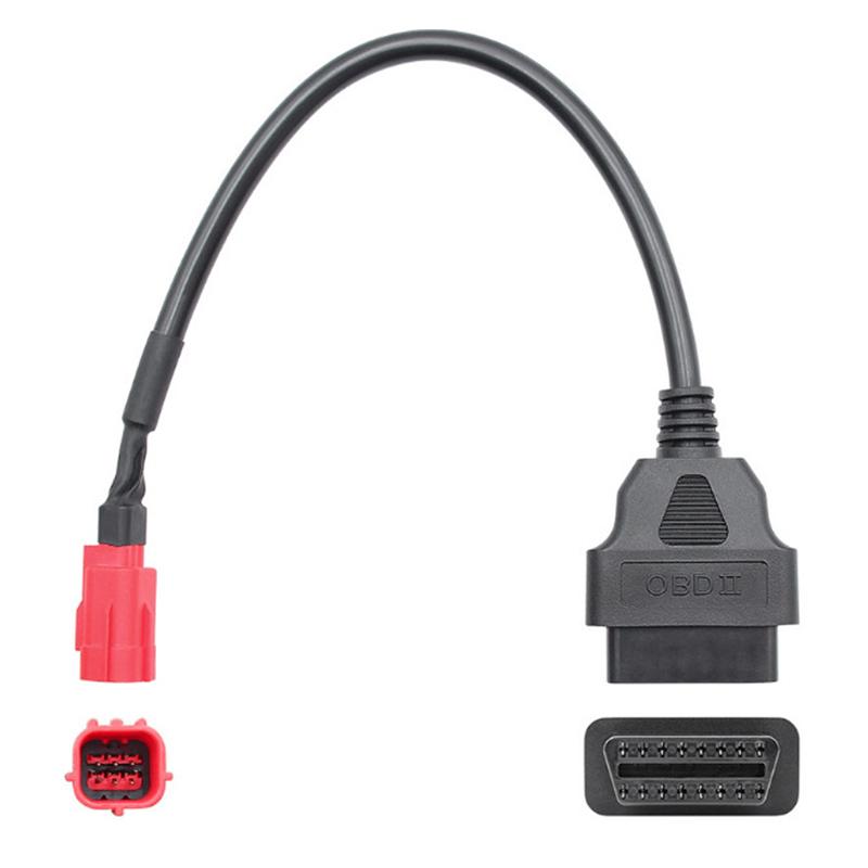 Cablu adaptor de diagnosticare cu 6 pini la OBD2 pentru diagnosticarea defecțiunilor motorului motocicletei Moto Guzzi Piaggio Vespa și conector pentru detector