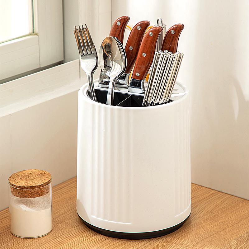 360° Rotating Minimalist Kitchen Knife and Utensil Holder
