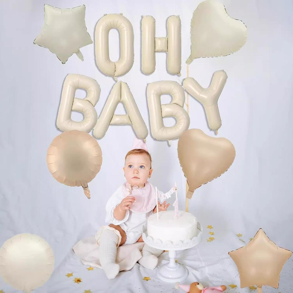 40 Zoll Cremefarbenes Rosa Baby Baby Geburtstag Buchstaben Set 40 Zoll Braut Braut-To-Be Ballon Set