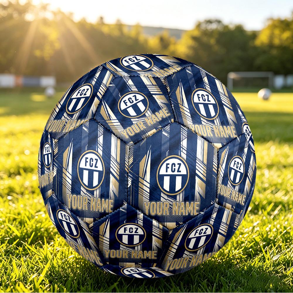 Personalized Size 5 Football FC Zürich Pattern Outdoor Game Sports Ball Gift