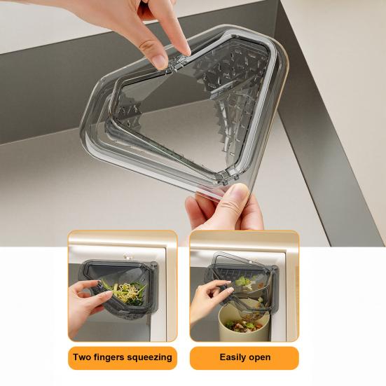 Magnetic Triangle Drain Basket Sink Corner Strainer Kitchen Sink Strainer Basket Waste Catcher for Food Scraps Fruits Vegetables