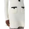 Self-Portrait Solid Color Pocket V-Neck Short Sleeve Dress Women dresses White RS25087SW-WHITE