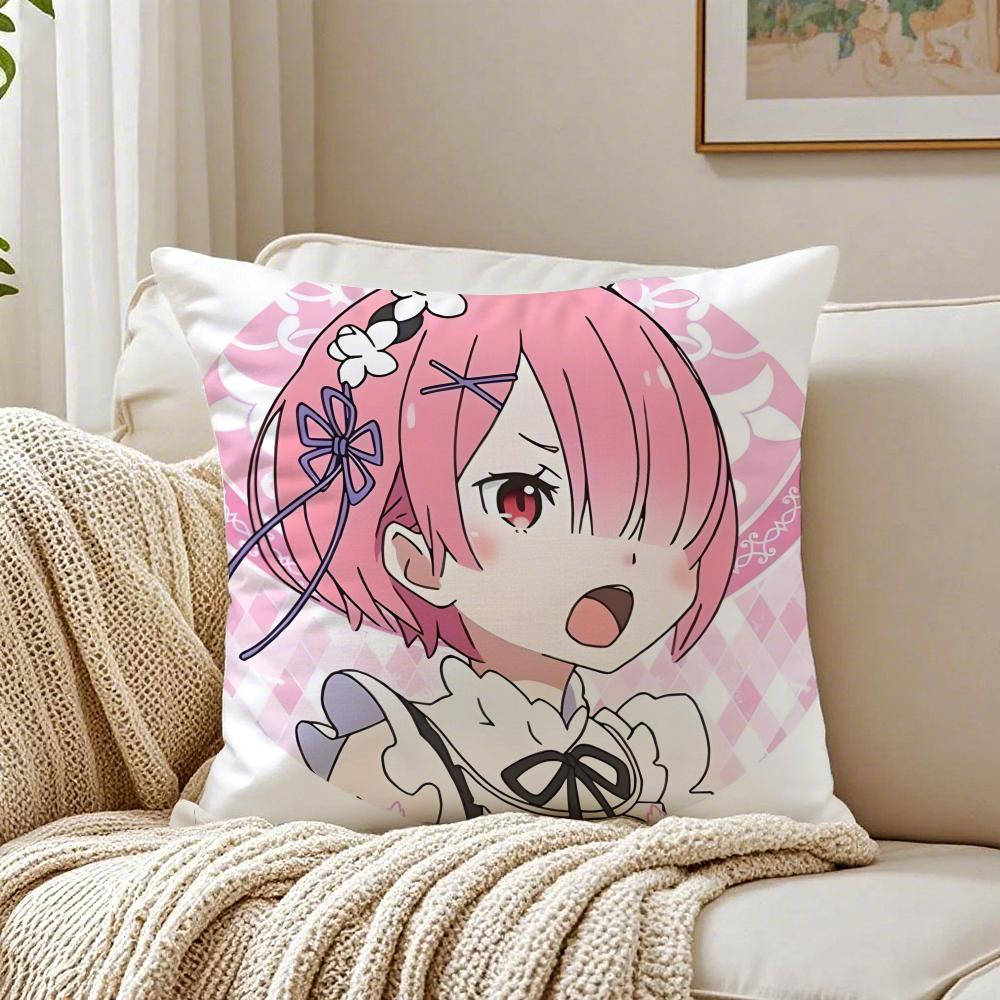 anime character loyal RRe ZZero Cushion Cover Pillowcase Antidustmite living Room Sofa Decor Cushion Room