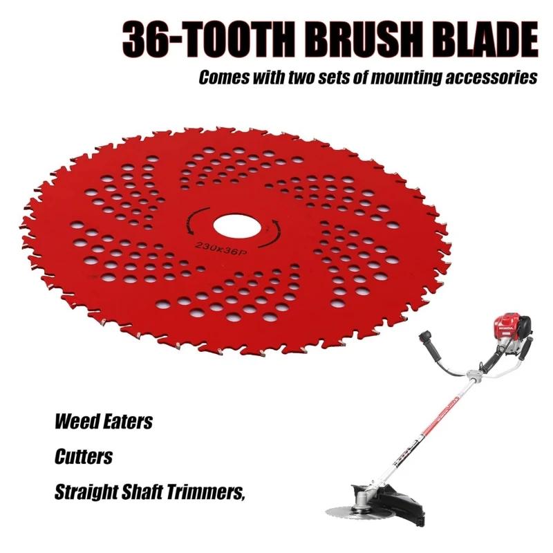 2 Pc 36T Weed Eater Blades Carbide Tip Brush Cutter Blades for Trimmer Weed Eater Compatible with Husqvarna Stihl Fsx and More