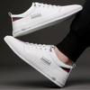 Sommer atmungsaktive weichsohlige kleine weiße Schuhe lässige Herrenschuhe vielseitige Mode Schnürschuhe Herren Trend personalisierte Herren Board Schuhe