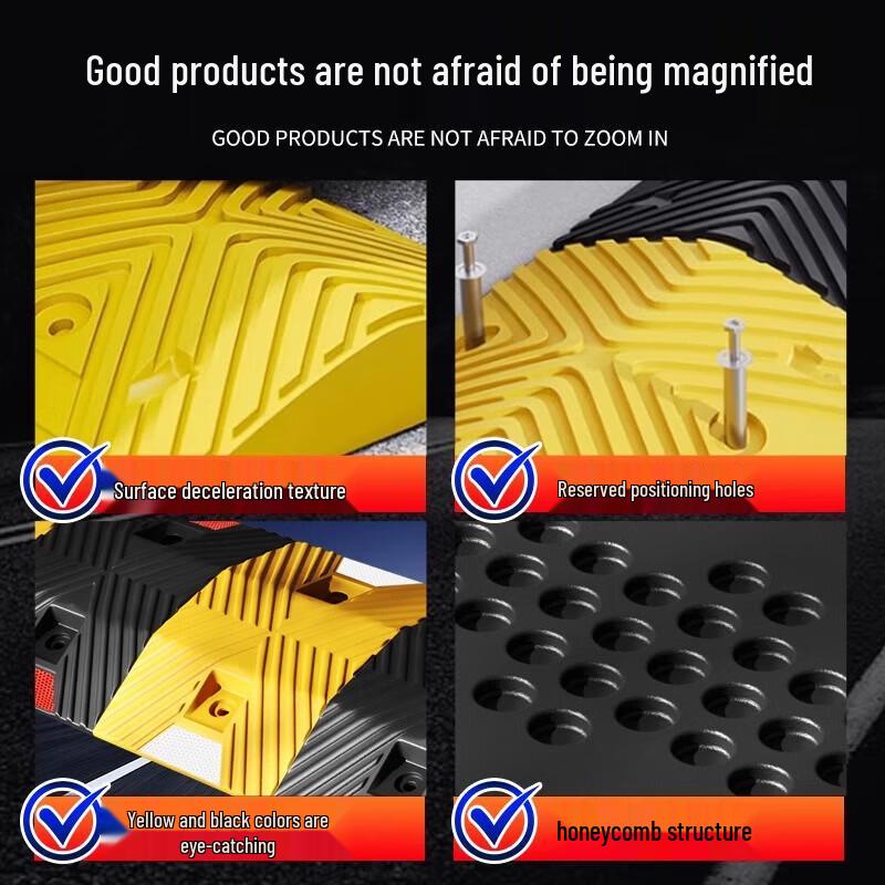 Heavy-Duty Rubber Road Speed Bump