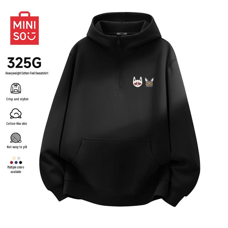 MINISO Men s Casual Half-Zip Hoodie M