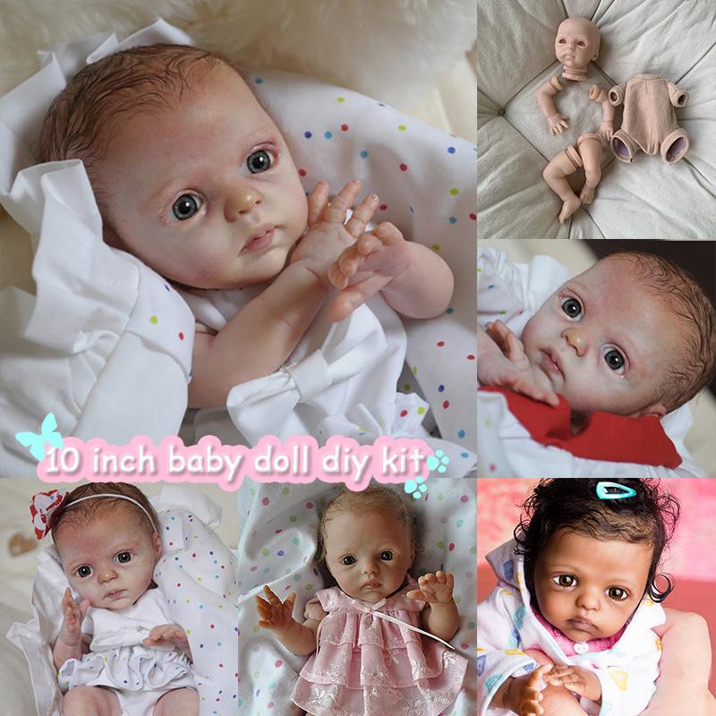 10Inch Mini Reborn Doll Kit Nessa  Handy Doll Parts with Body Fresh Color