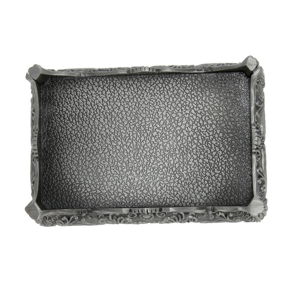 Floral Engraved Metal Trinket Box Antique Storage Jewelry Box Vintage Jewelry Box For Ladies