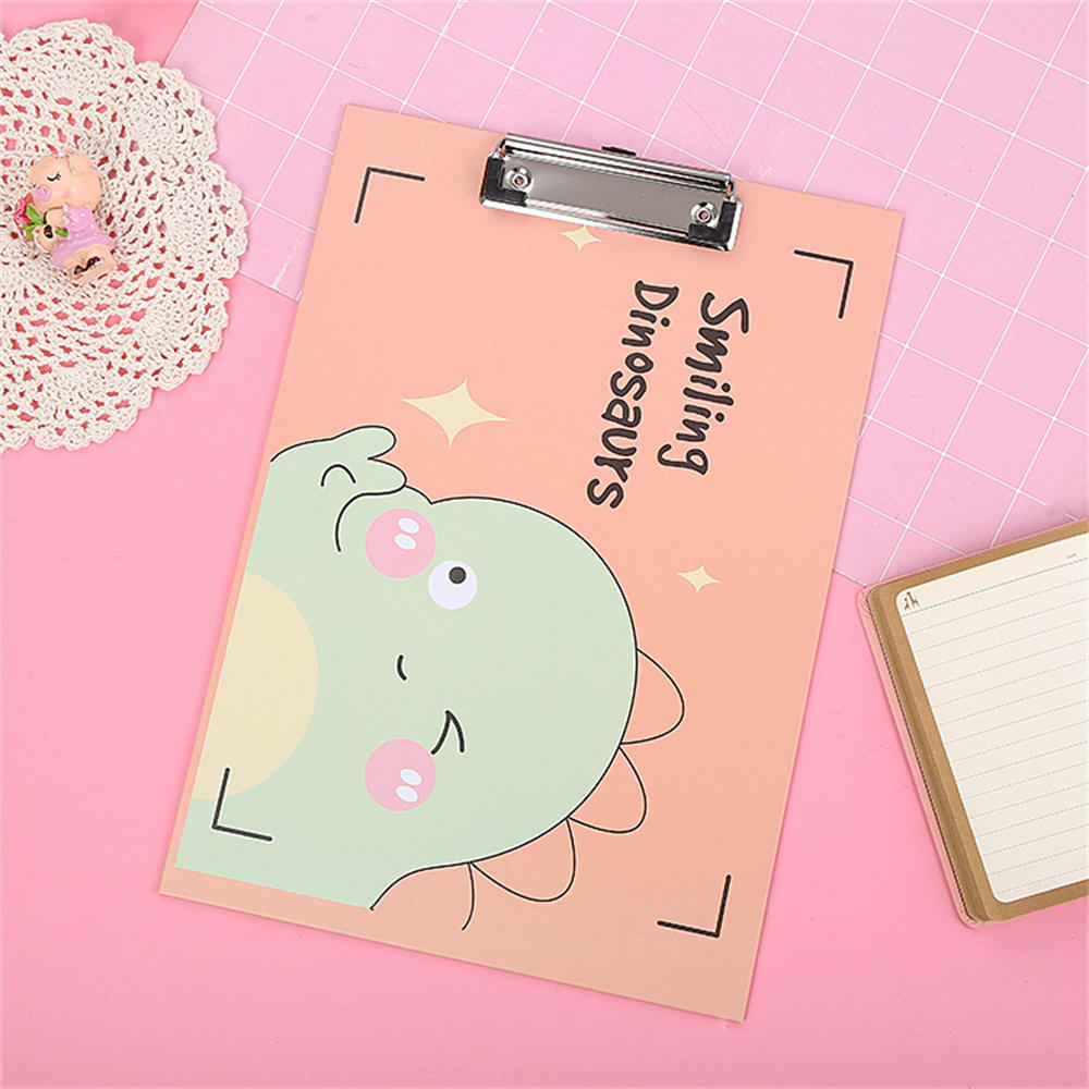 Cartoon A4 Clipboard Writing Sheet Pad Clipboard Menu Data File Storage Folder Writing Clamps Paper Holder Office School Supplie