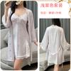 Ice Silk Pajamas Female Butterfly Print Suspender Chest Pad Comfortable Nightdress Fairy Loungewear Set