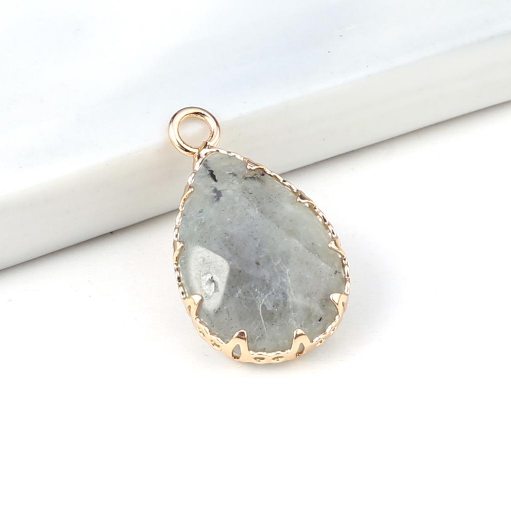 2 Stücke Naturstein Kleine Anhänger Tropfenförmigen Facettierten Anhänger Für Schmuck Machen DIY Halskette Ohrringe Armband Zubehör