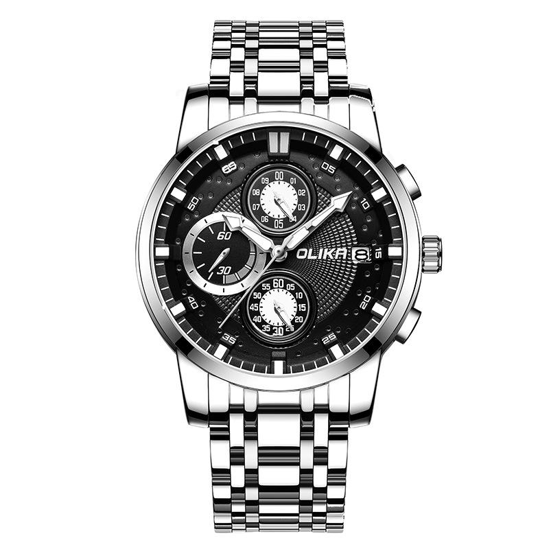 

Новые роскошные мужские часы высшего бренда с коробкой, водонепроницаемые многофункциональные деловые мужские кварцевые часы